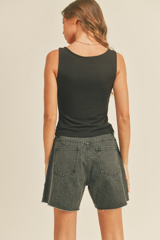 Double Layered Square Neck Tank