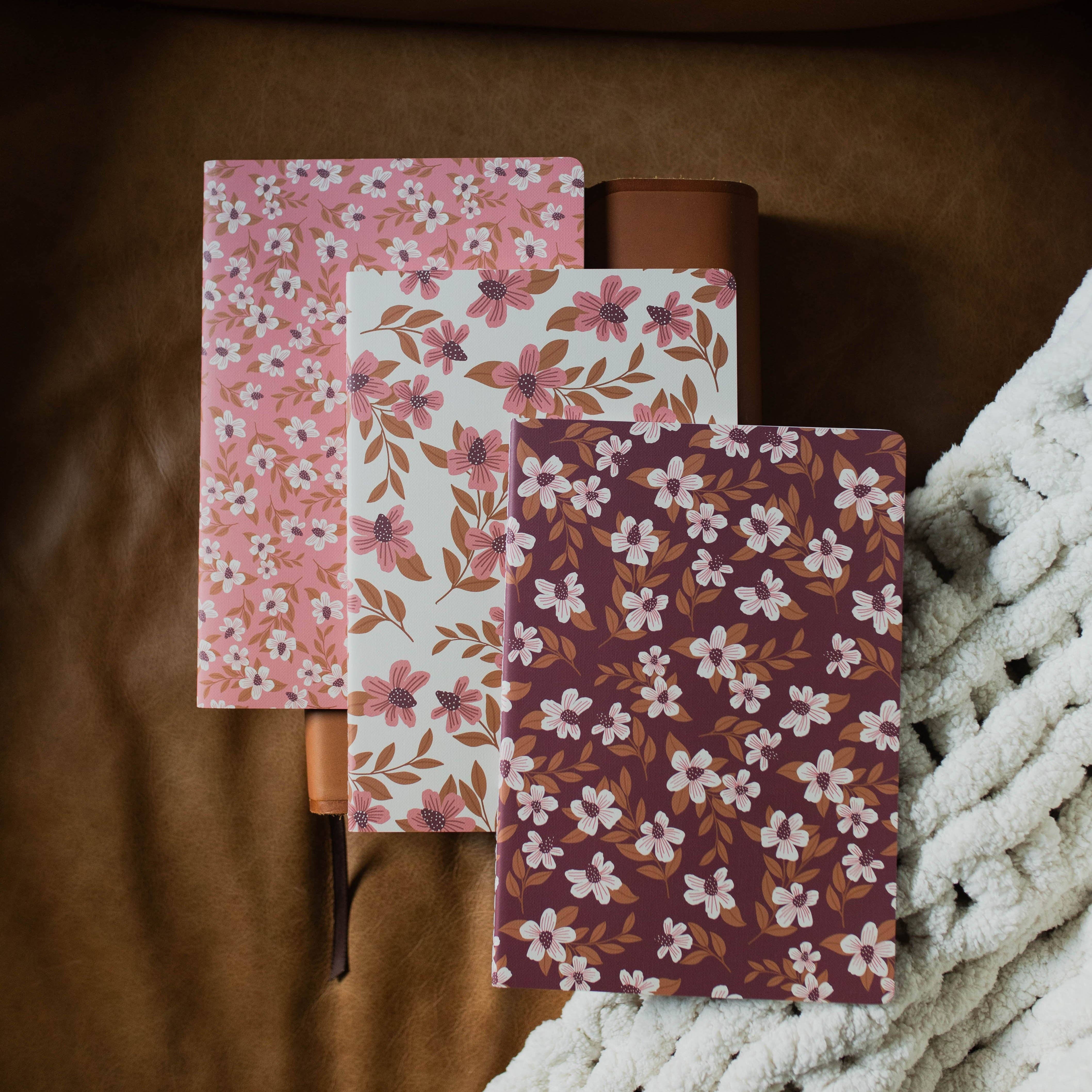 Stitched Journal Set | Burgundy Blooms