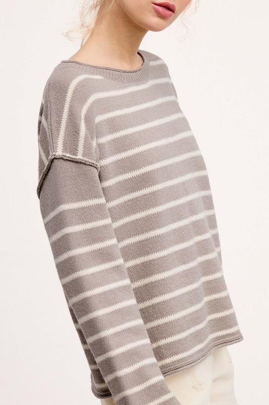 Striped Round Neck Sweater