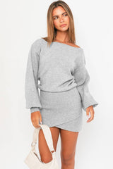 Boat Neck Sweater Dress