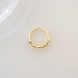 5 Stone Halo Ring