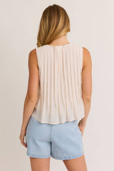 Tuck Detail Sleeveless Top