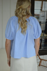 Scalloped Gingham Babydoll Top and Scrunchie