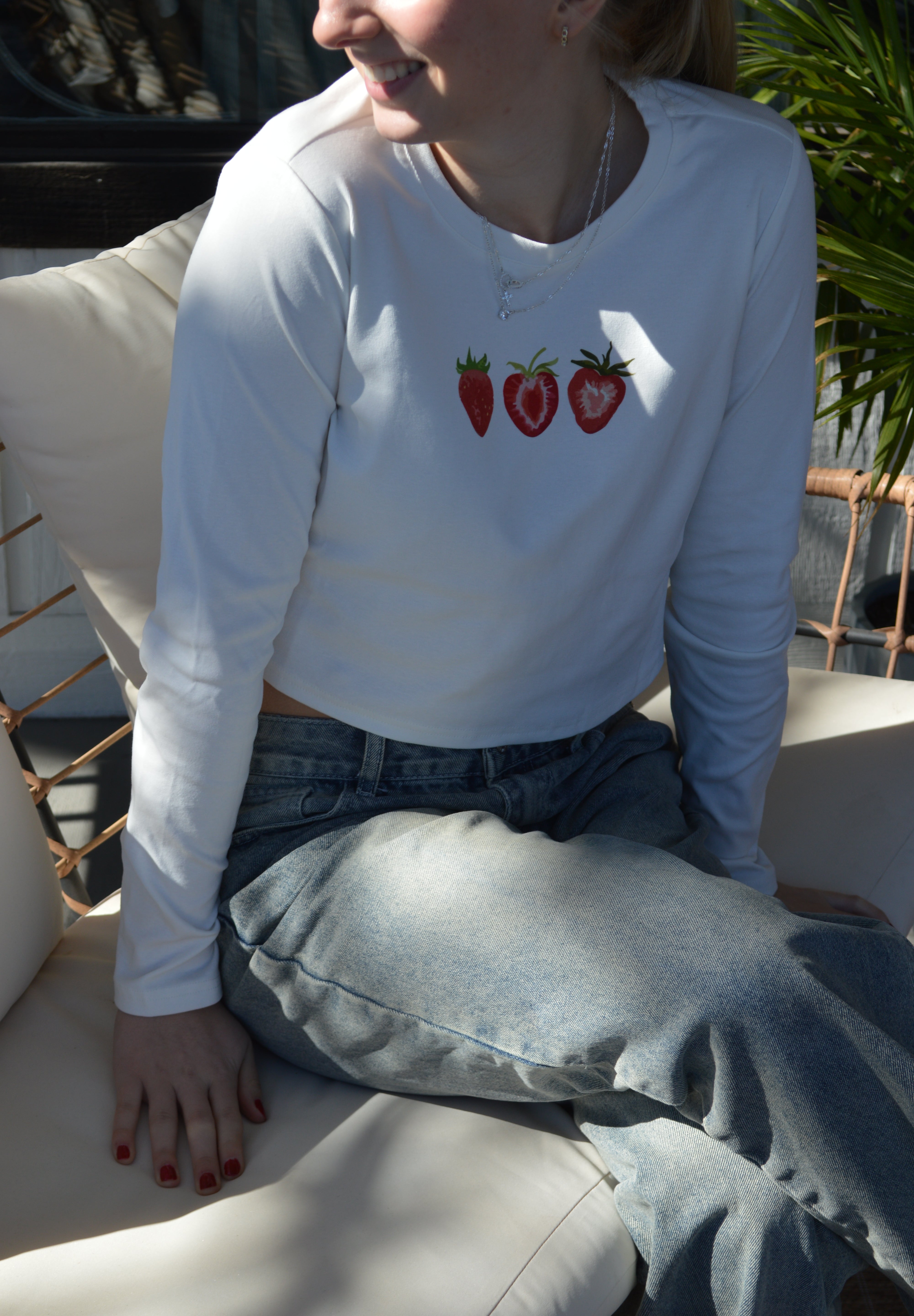 Strawberries Long Sleeve Graphic