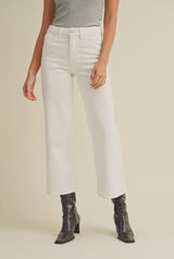 Slim Wide Leg Jean - White