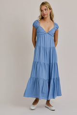 Pleated Tiered Dress