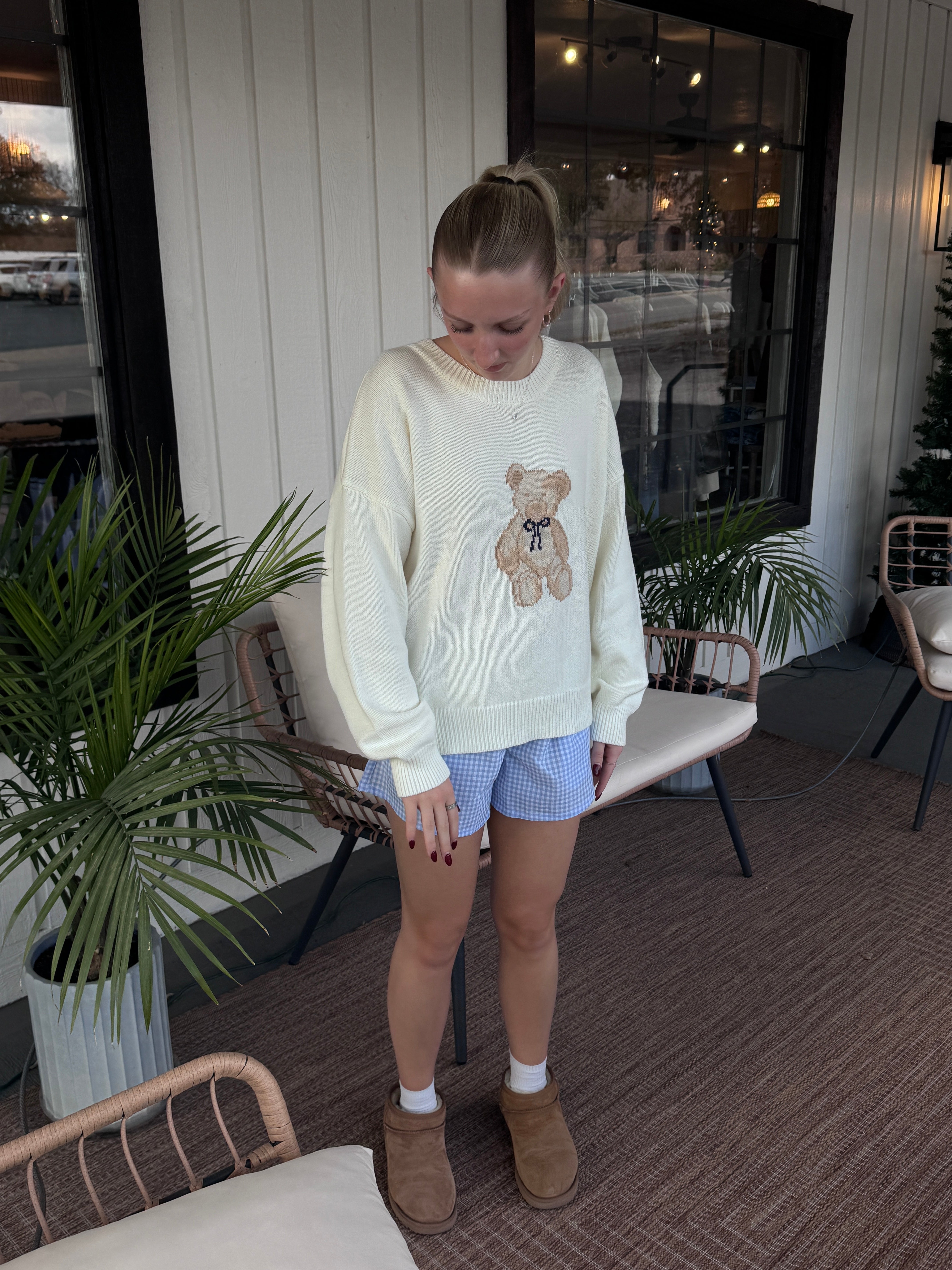 Teddy Bear Crew Neck Sweater