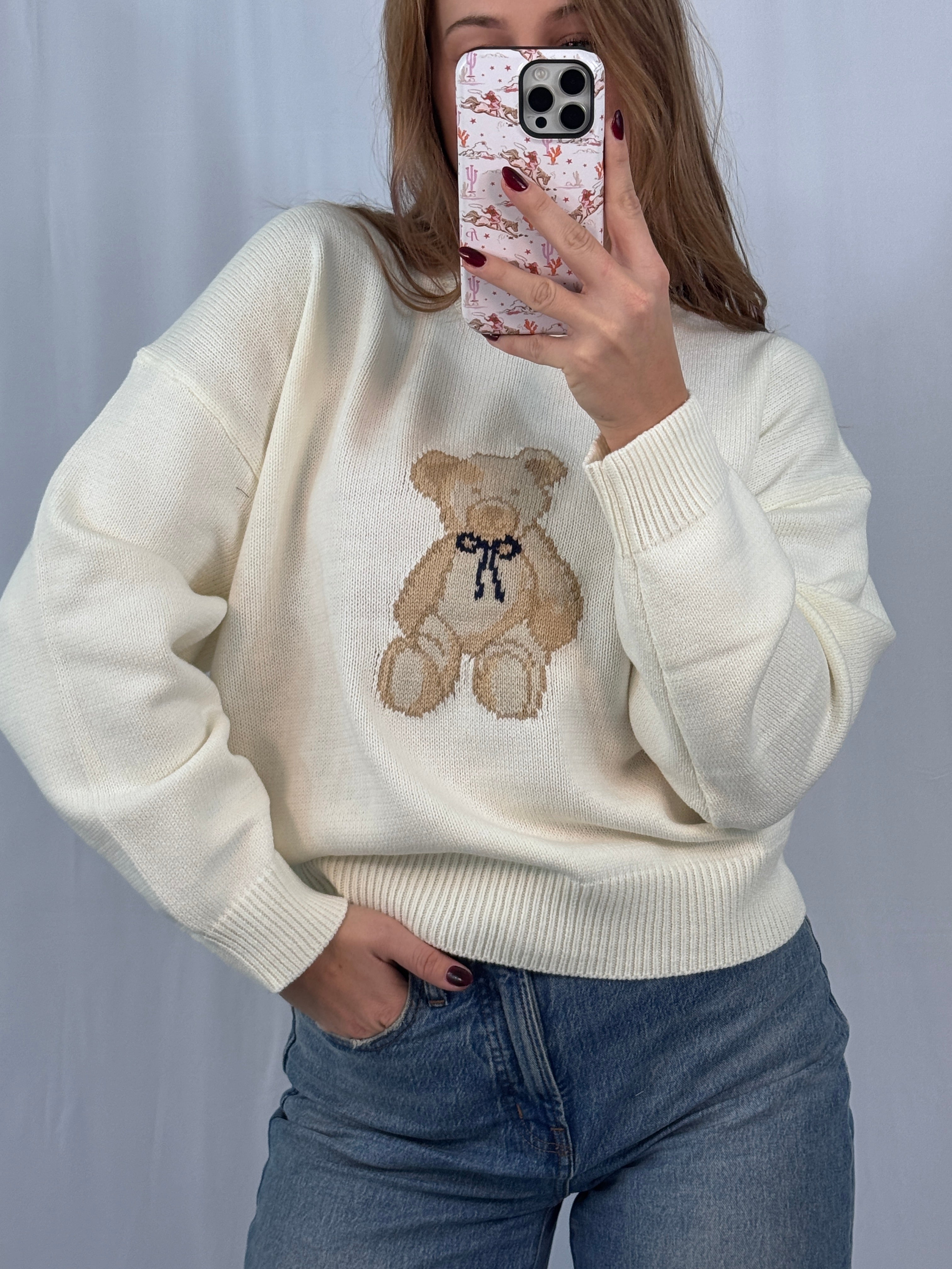 Teddy Bear Crew Neck Sweater