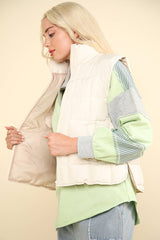 Solid Puffer Padded Warm Vest