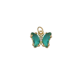 Green Crystal Butterfly Charm